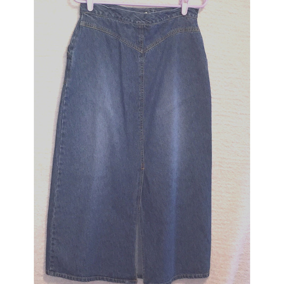 Adriana Sport women's long denim skirt size 8 - Picture 2 of 4